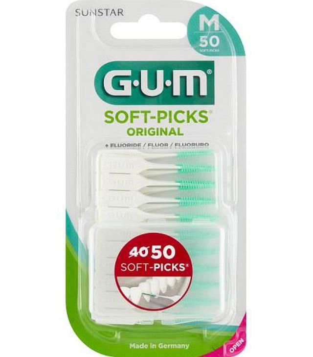 Sunstar Gum Soft-Picks Original Medium 632 Szczoteczka międzyzębowa gumowa, 50 szt., cena, opinie, wskazania