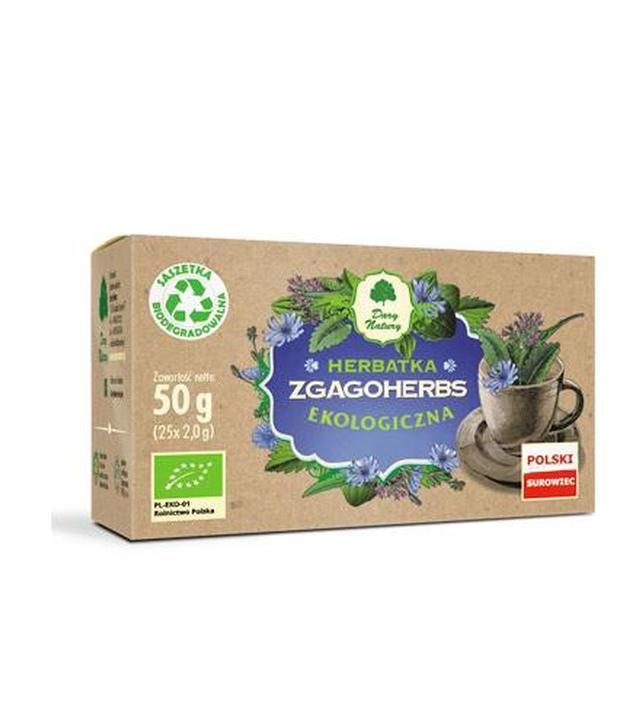 Dary Natury Herbatka ekologiczna Zgagoherbs - 25 sasz. - cena, opinie, wskazania