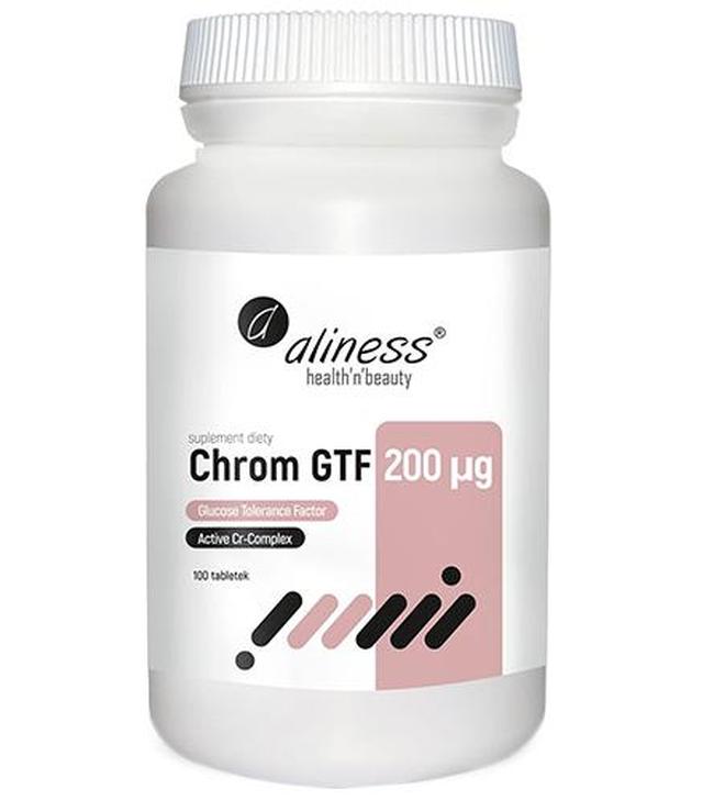 Aliness Chrom GTF Active Cr-Complex 200 µg - 100 tabl. - cena, opinie, właściwości