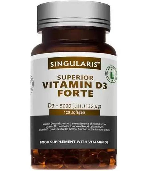 Singularis Superior Witamina D3 Forte 5000 j.m. dla dorosłych, kapsułki, 120 sztuk