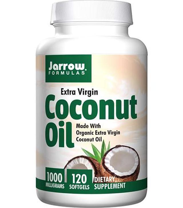 Jarrow Formulas Extra Virgin Coconut Oil 1000 mg - 120 kaps.- cena, opinie, wskazania - ważny do 2025-09-30