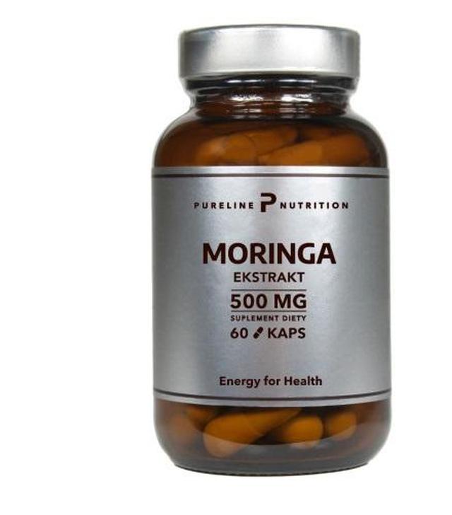 PURELINE NUTRITION Moringa ekstrakt 500 mg, 60 kapsułek