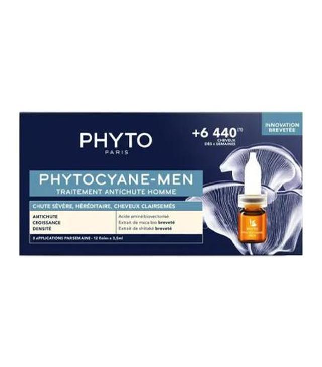 Phyto Phytocyane Kuracja przeciw wypadaniu włosów dla mężczyzn, 12 x 3,5 ml