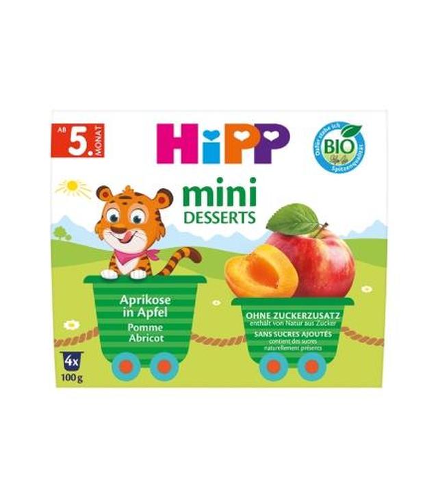 Hipp Bio od pokoleń, Jabłka-Morele BIO, od 5. m-ca, 4 x 100 g