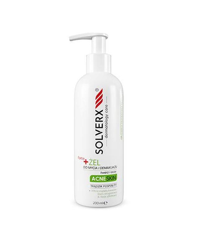 Solverx Acne Skin Forte Żel do mycia twarzy i demakijażu, 200 ml