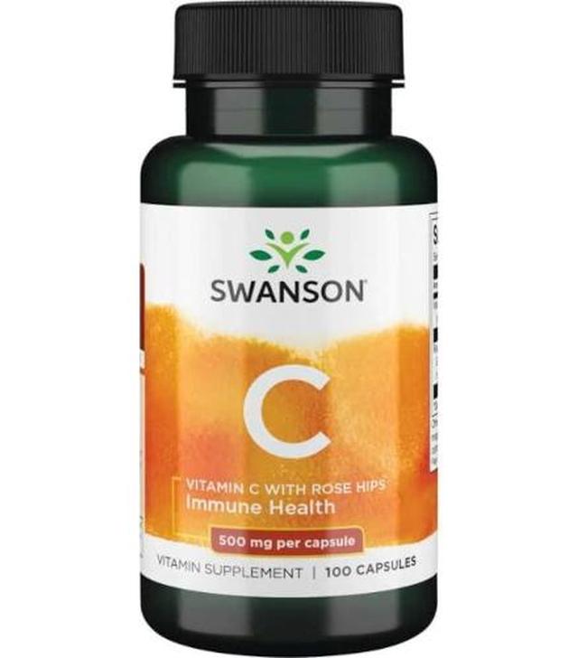 SWANSON Witamina C z dziką różą 500 mg - 100 kaps.