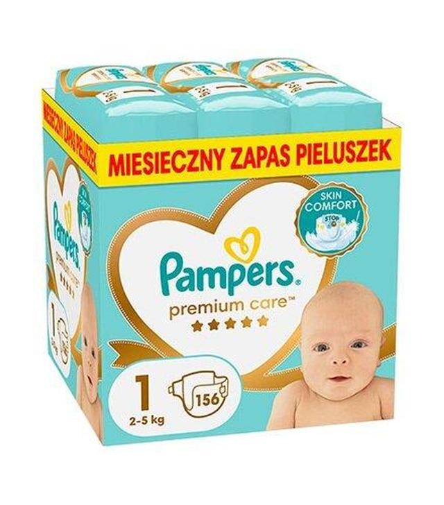 Pampers Premium Care Pieluszki, rozmiar 1 (2kg-5kg), 156 sztuk