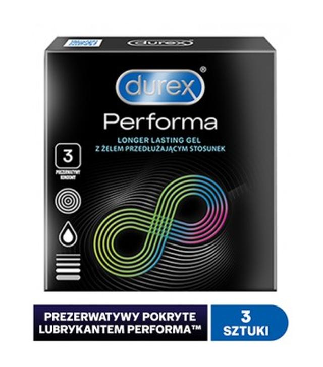 DUREX PERFORMA Prezerwatywy z substancją przedłużającą stosunek - 3 szt.