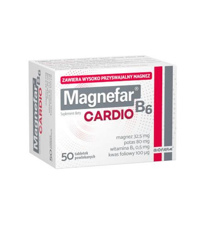 MAGNEFAR B6 CARDIO, 50 tabletek