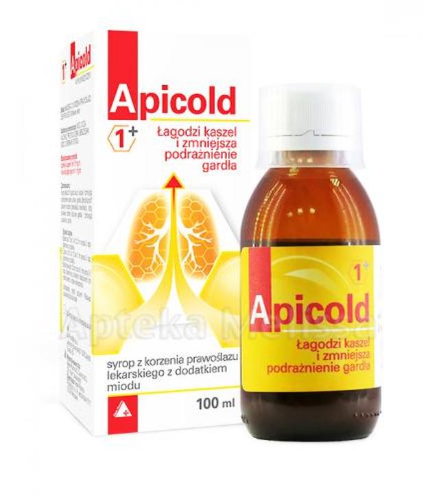 APICOLD 1+ Syrop z korzenia prawoślazu z dodatkiem miodu - 100 ml