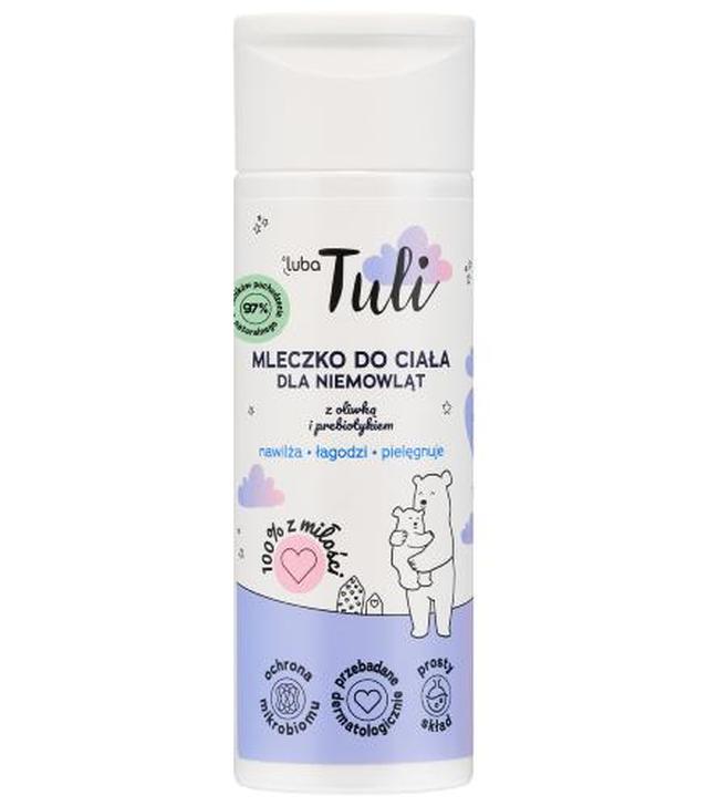 Luba Tuli, Mleczko do ciała dla niemowląt z oliwką i prebiotykiem, 200 ml - ważny do 2025-09-30