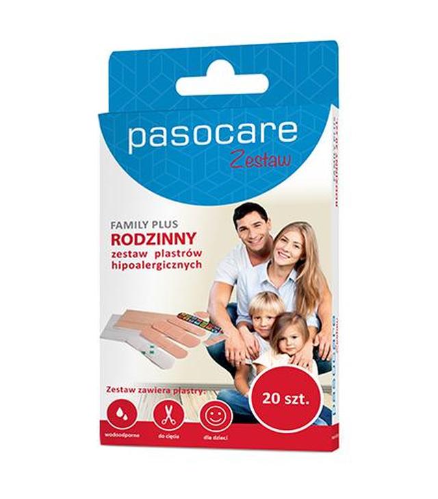 Pasocare Family Plus Zestaw rodzinny plastrów hipoalergicznych, 20 sztuk