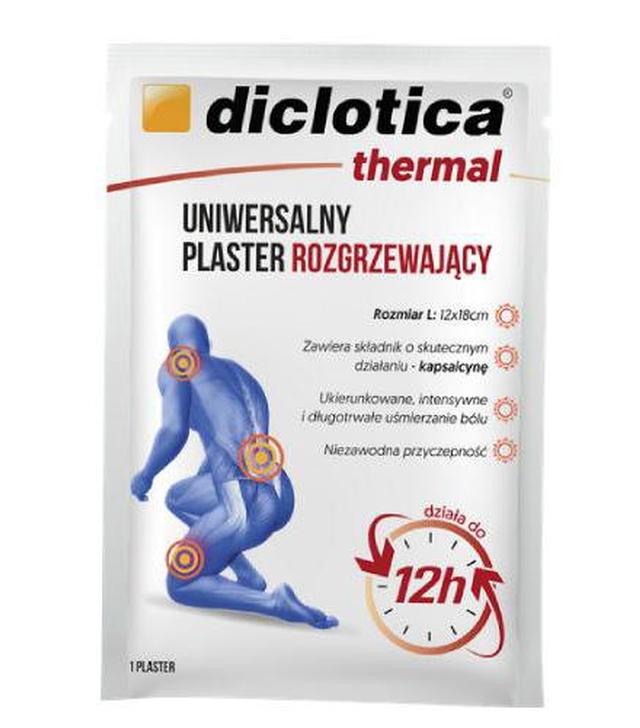 Diclotica Thermal Uniwersalny Plaster rozgrzewający rozmiar L 12x18cm, 1 sztuka