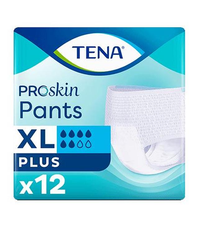 Tena Proskin Pants Plus Majtki chłonne XL 120-160 cm, 12 szt. cena, opinie, właściwości
