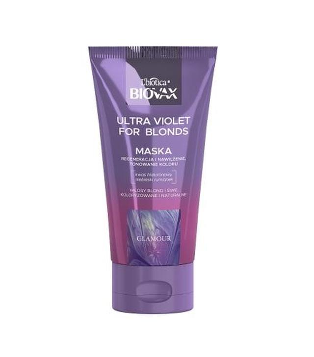 Biovax Ultra Violet Intensywnie regenerująca maseczka tonująca do włosów blond i siwych, 150 ml