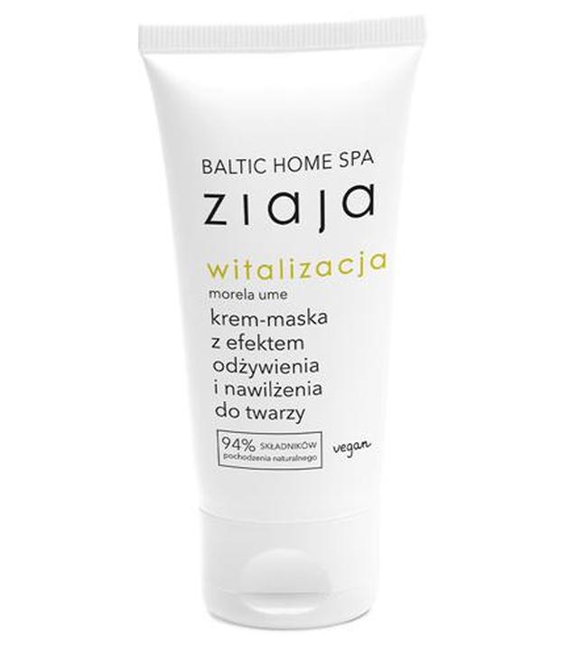 Ziaja Baltic Home Spa Witalizacja Krem - Maska z efektem odżywienia i nawilżenia do twarzy, 50 ml, cena, opinie, stosowanie