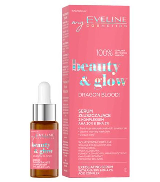 Eveline Cosmetics Beauty & Glow Serum złuszczające z kompleksem AHA 30 % & BHA 2 %, 18 ml, cena, opinie, skład