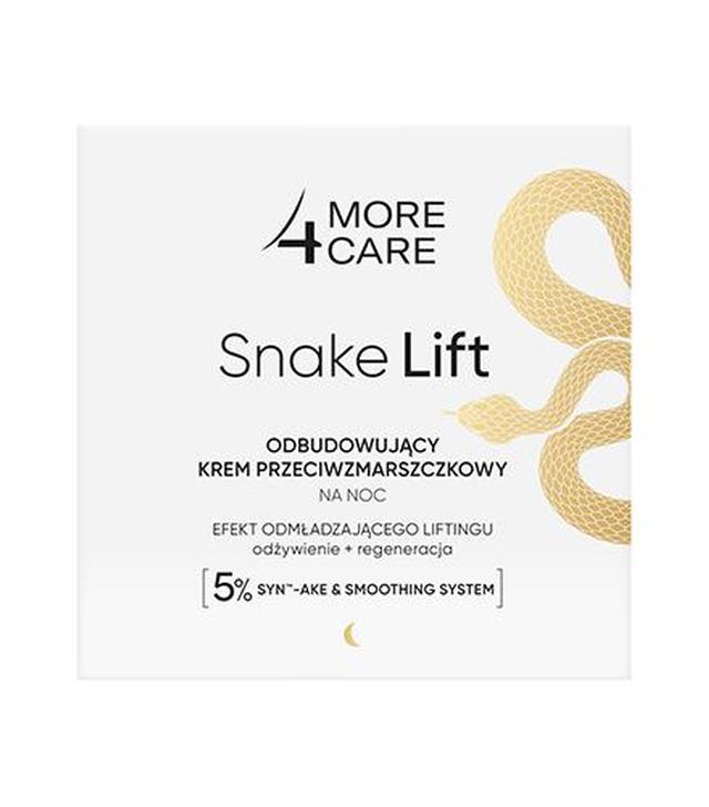 More4Care Snake Lift Odbudowujący Krem przeciwzmarszczkowy na noc, 50 ml
