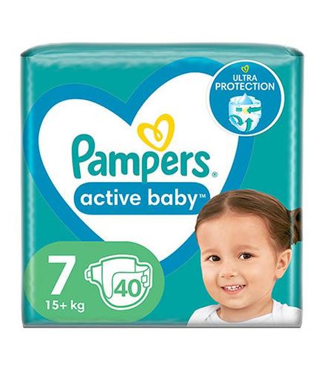 Pampers Pieluchy Active Baby rozmiar 7, 40 sztuk pieluszek - cena, opinie, właściwości