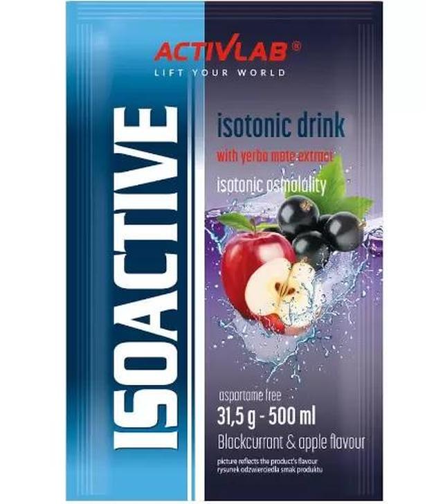 Activlab, IsoActive Isotonic, Drink smak czarna porzeczka i jabłko, 1 saszetka