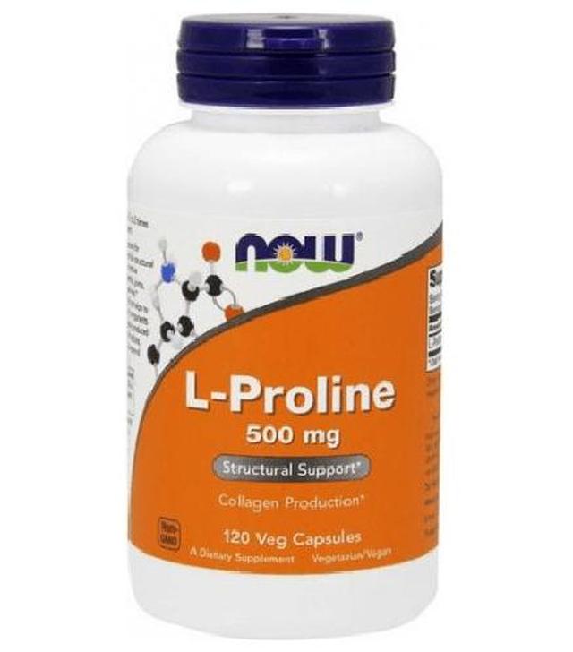 NOW FOODS L-Proline 500 mg - 120 kaps.