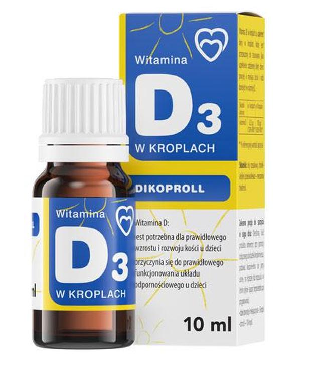 Panawit Dikoproll Witamina D3 w kroplach - 10 ml - cena, opinie, właściwości  - ważny do 2025-08-31