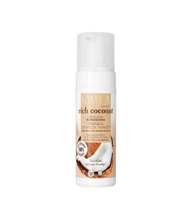 Eveline Rich Coconut delikatna kokosowa pianka do mycia twarzy, 150 ml