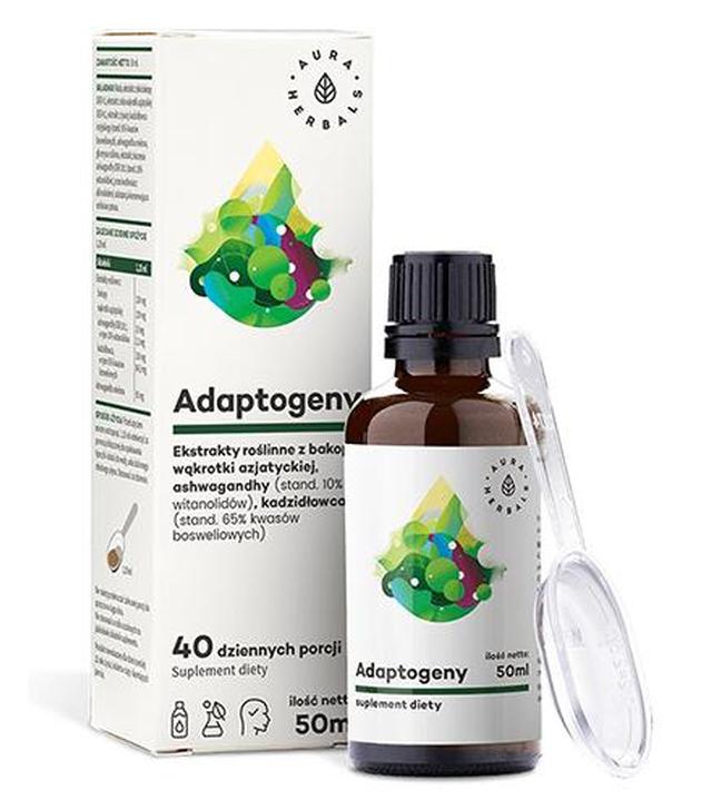 Aura Herbals Adaptogeny - 50 ml - cena, opnie, składniki