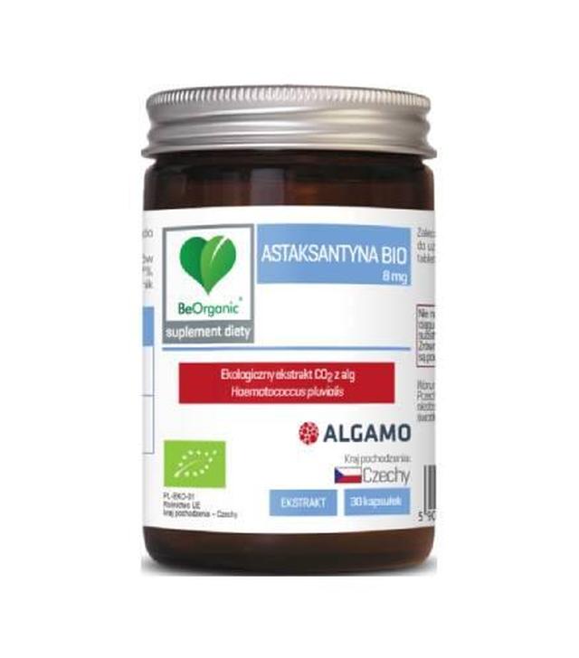 Aliness BeOrganic, Astaksantyna bio 8 mg, kapsułki, 30 sztuk