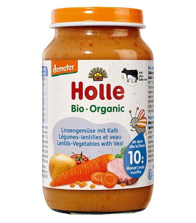 Holle Bio Demeter Danie dla niemowląt soczewica-warzywa z cielęciną, 220 g, cena, wskazania, właściwości