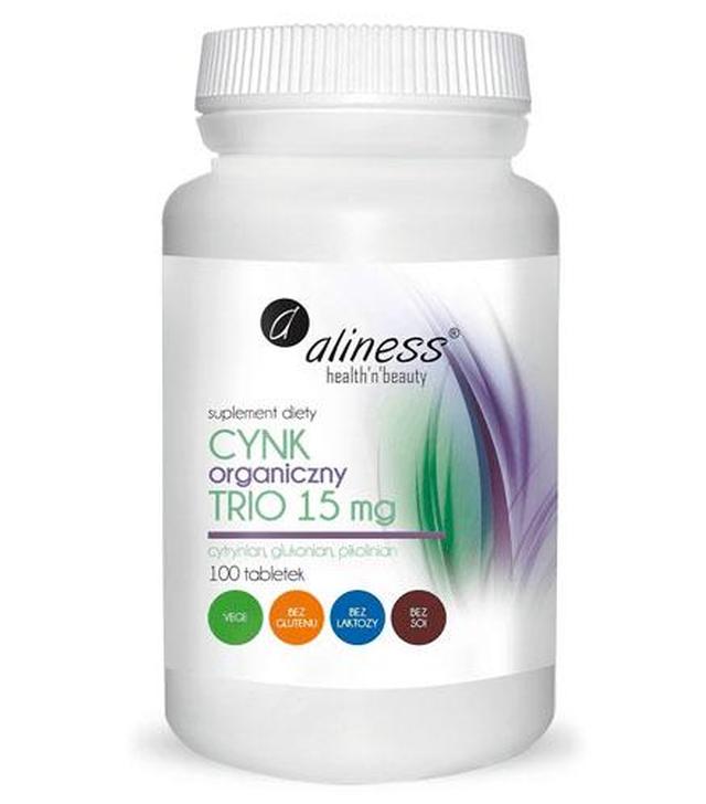 ALINESS Cynk organiczny TRIO 15 mg - 100 tabl - cena, wskazania