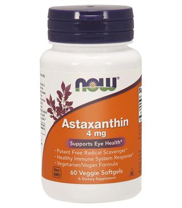 NOW FOODS Astaxanthin 4 mg, 60 kapsułek