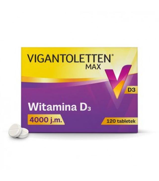 Vigantoletten MAX Witamina D3 4000 j.m., tabletki, 120 sztuk - ważny do 2024-04-30