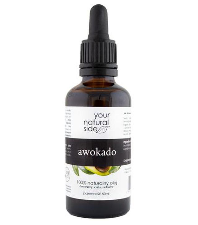 Your Natural Side Awokado 100% naturalny olej do twarzy, ciała i włosów - 50 ml - cena, opinie, wskazania