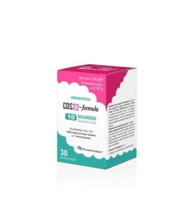 Pharmabest, CDS22-formula, 10 miliardów liofilizowanych kultur bakterii, 30 mikrokapsułek