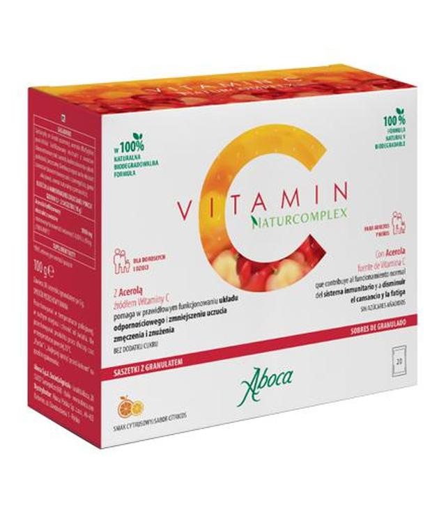 Aboca Vitamin C Naturcomplex - 20 sasz. - cena, opinie, stosowanie