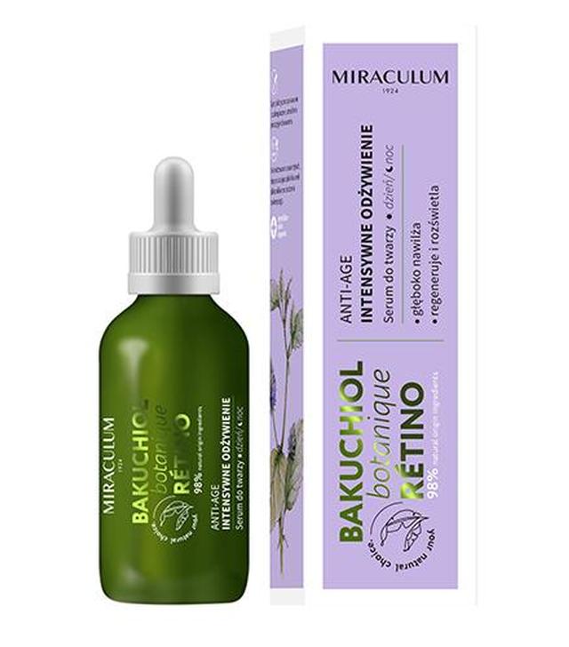 Miraculum Bakuchiol Botanique Retino Anti-Age Intensywne odżywienie Serum do twarzy na dzień/noc - 30 ml - cena, opinie, właściwości