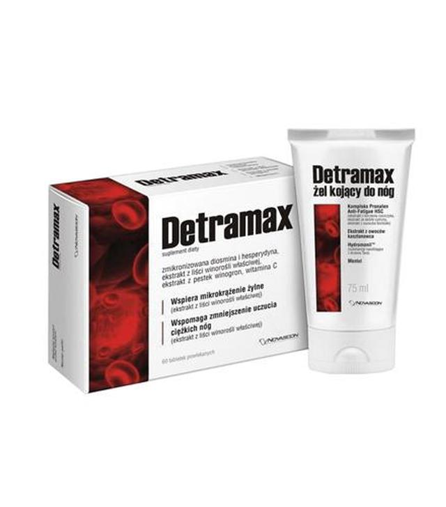 DETRAMAX, 60 tabletek + DETRAMAX Żel chłodzący do nóg, 75 ml