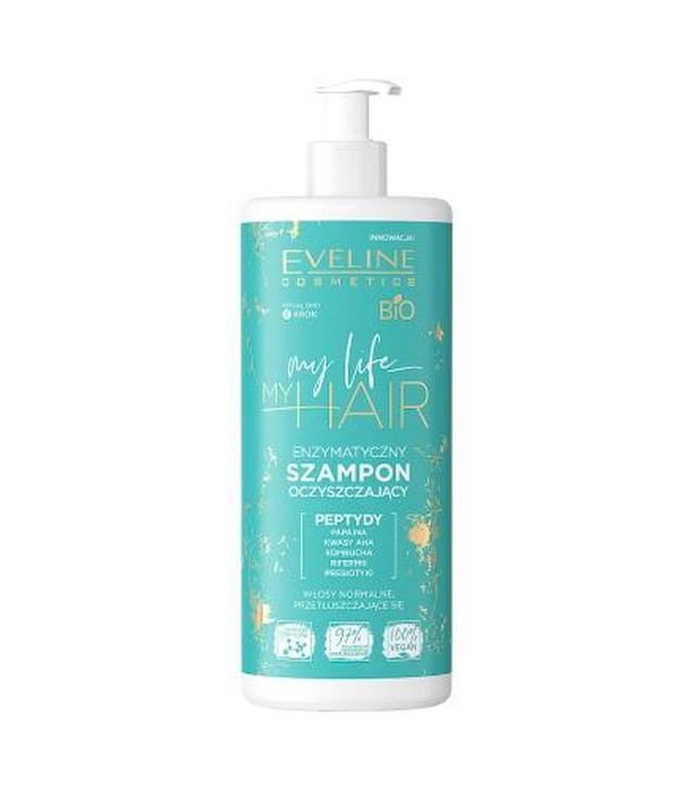 Eveline Cosmetics My Life My Hair Enzymatyczny Szampon oczyszczający do włosów normalnych i przetłuszczających się, 500 ml, cena, opinie, skład