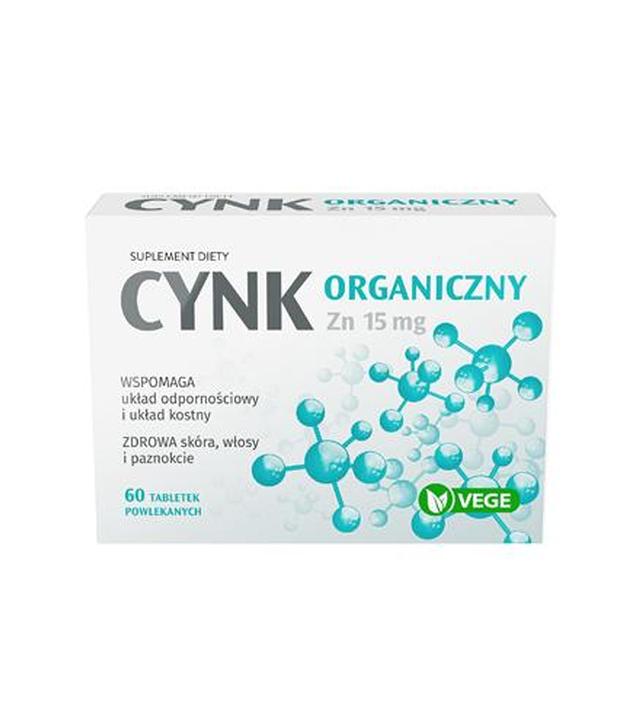 Nature Pharm Cynk Organiczny 15 mg, 60 tabletek