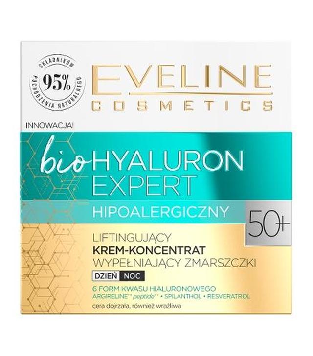 Eveline Bio Hyaluron Expert Liftingujący krem-koncentrat wypełniający zmarszczki 50+ - 50 ml - cena, opinie, właściwości
