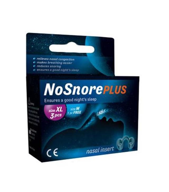 NoSnore Plus Wkładki do nosa rozmiar XL - 3 szt. - cena, opinie, właściwości