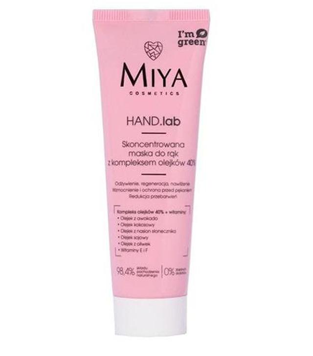Miya Hand.lab Skoncentrowana Maska do rąk z kompleksem olejków 40 %, 50 ml