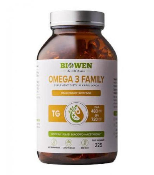 Biowen, Omega 3 Family, kapsułki, 225 sztuk
