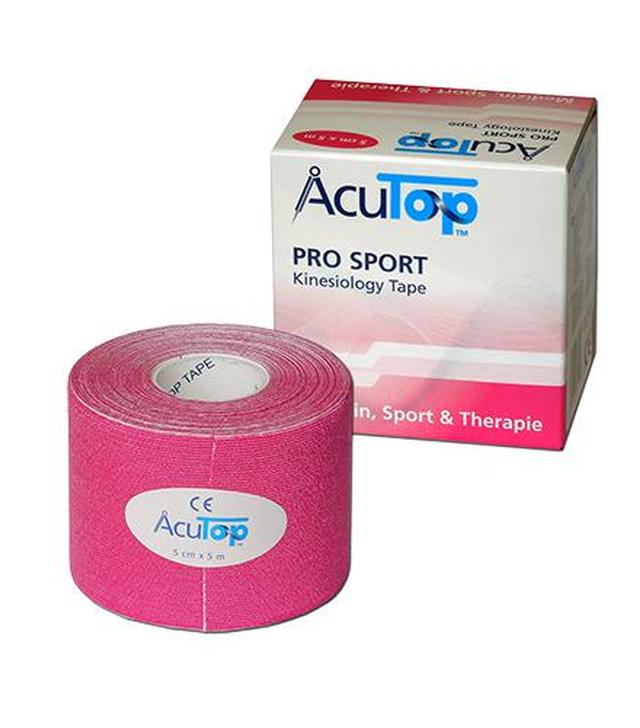 AcuTop Pro Sport Tape 5 cm x 5 m różowy, 1 szt., cena, wskazania, opinie