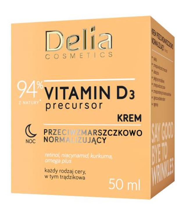 Delia Cosmetics Precursor Vitamin D3 Krem przeciwzmarszczkowo normalizujący na dzień, 50 ml, cena, opinie, wskazania