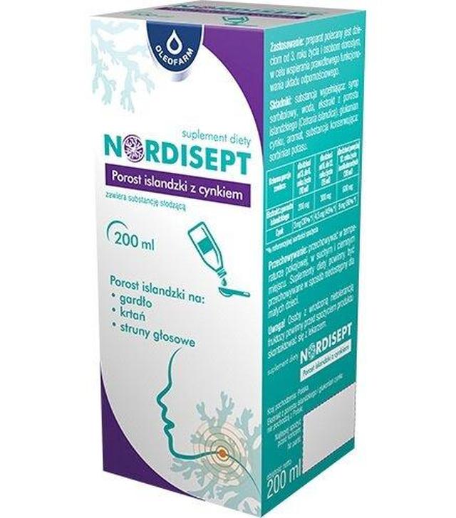 Nordisept porost islandzki z cynkiem, 200 ml