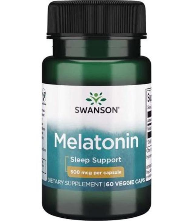 SWANSON Melatonina 500 mcg - 60 kaps.