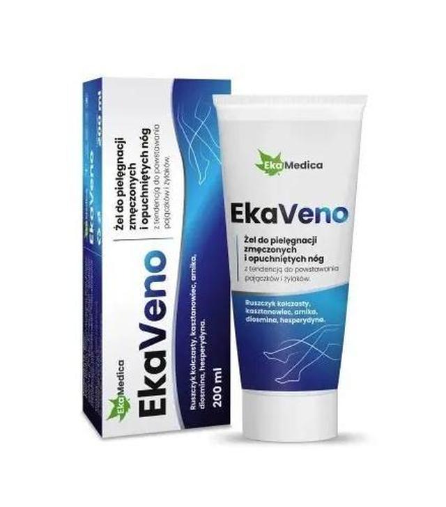 EkaMedica EkaVeno Żel do pielęgnacji nóg zmęczonych i opuchniętych, 200 ml