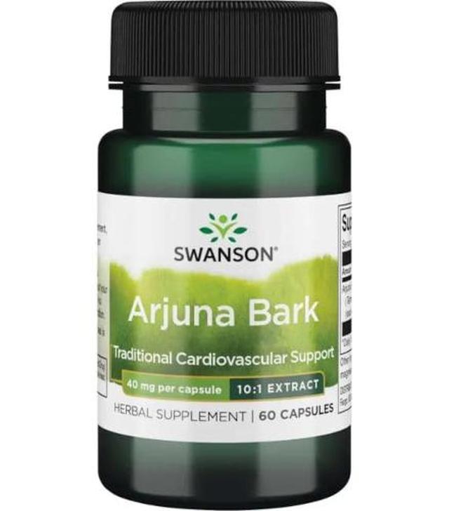 SWANSON Full Spectrum Arjuna Bark 10:1 Extract - 60 kaps. - układ sercowo-naczyniowy - cena, opinie, wskazania